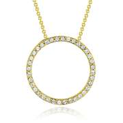 Gold Tone Swarovski Elements Eternity Necklace