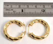 Pretty Quarter Sized Hoop Earrings