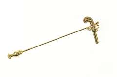 14K Yellow Gold Diamond Inset Flintlock Pistol Ornate Stick Pin