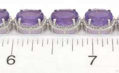 Enamoring Amethyst & Diamond Necklace in Platinum-Plated Silver