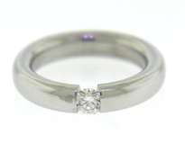 Dazzling 18kt White Gold Tension Set Round Diamond Ring