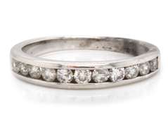 Classic 14kt WG Channel Set Diamond Band