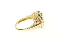 10K Yellow Gold Graduated Yellow & Pink Topaz Tourmaline Ring