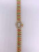 Ladies Geneva & Gemstone Watch, 18kt GP