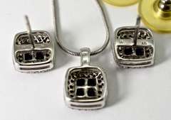 Stunning 18K White Gold Sapphire and Diamond Suite