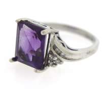 Gorgeous Emerald Cut Amethyst Ring
