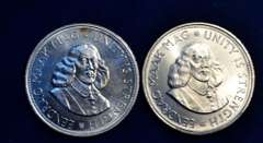Lot OF 2 1964 South Africa 50 C Bu Silver Coins