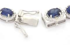 Opulent Sapphire & Diamond Bracelet in Sterling Silver