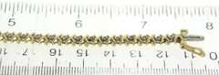 Strong Yellow Gold Diamond Hugs and Kisses Bracelet