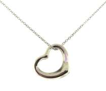 Chic Tiffany & Co. Elsa Peretti Sterling Silver Open Heart Necklace