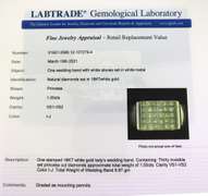 Dazzling White Gold 1cts Princess Cut Wedding Band