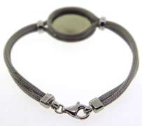 Italian Sterling Silver Yellow And White Cameo Bracelet