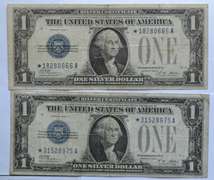 2 1928 A Star Silver Certificates