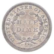 1853 Seated Liberty Half Dime