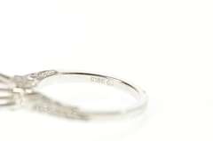 18K White Gold 0.26 Ctw 5.5mm Diamond Engagement Setting Ring