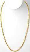 Chunky 4mm 24-Inch Rope Chain in Yellow Gold