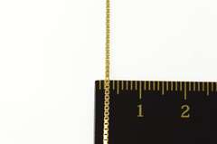 14K Yellow Gold 1.0mm Box Chain Square Classic Link Necklace