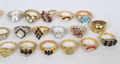 Big Group Lot of Stering Silver Gemstone Rings