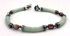 Jade and Gemstone Link Bracelet
