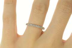 14K White Gold Classic Diamond Channel Wedding Band Ring