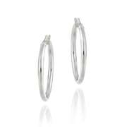 Sterling Silver 25 mm Hoop earrings