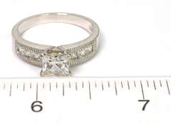 Sterling Silver CZ Cocktail Ring