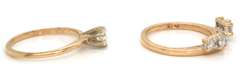 Elegant 14kt YG Round Diamond Engagement Ring with Diamond Band