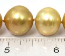 Breathtaking Golden South Sea Pearl Necklace with 14KT Yellow Gold Clasp