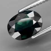 Heated only! 2.07ct blue green Sapphire