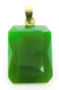 Vintage 10K Jade Pendant