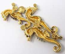 Signed Sea Horse Brooch