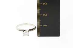 10K White Gold 0.50 Ct Diamond Classic Solitaire Engagement Ring