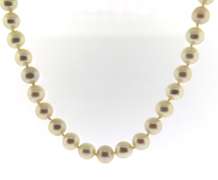 Fresh water Pearl Necklace w Diamond Clasp