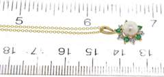 Wonderful Pearl, Diamond and Emerald Necklace