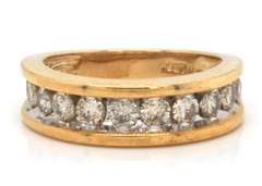 Beautiful Yellow Gold Diamond Band