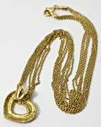Elegant "Wrapped" 18K Diamond Heart on Necklace