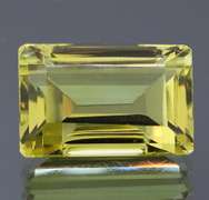 Double step cut 13.63ct lemon yellow Citrine