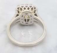 Certified Double Halo 3.70CTW Diamond Engagement Ring