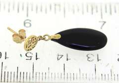 Stunning 14kt YG Black Onyx and Chinese Symbol Earrings