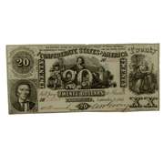 Bold Early Sept 2 1861 Series $20 CSA Note
