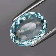 Halo flashing 2.29ct platinum blue Aquamarine