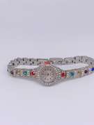 Ladies Geneva & Gemstone Watch, 18kt Gold Plated