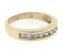 Gent's Yellow Gold Channel Set Diamond Band