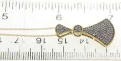 Fabulous 14kt Yellow Gold Fan Diamond Pendant on Chain