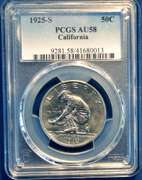 1925 S PCGS AU 58 California 50 C