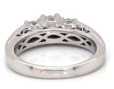 Modern Elegance 14kt WG Round Diamond Ring with Channel Set Accents