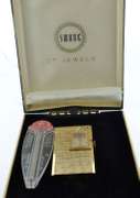 Vintage Manuel Wind Lighter 17 Jewel Watch By Swank Comes with Box and Extra Flints