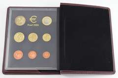 2005 Austria 8 Coin Proof Set - With CoA & Leather Display Book