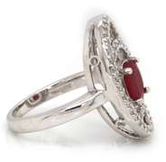 Excellent Ruby & Diamond Swirl Ring