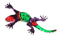 Hand Blown Glass Lizard Figurine